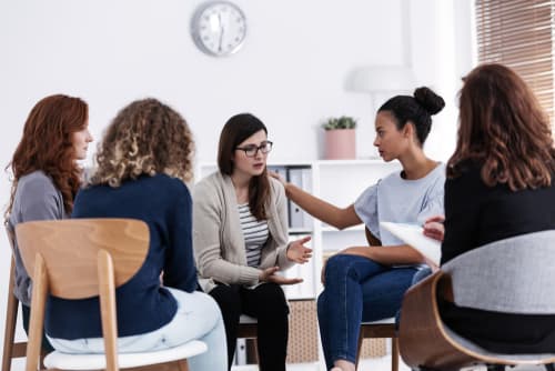 women in divorce support group